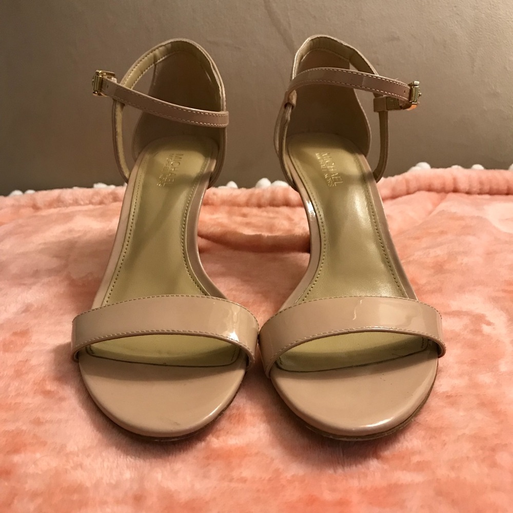 MICHAEL Michael Kors Patten Nude Ankle Strap Heels
